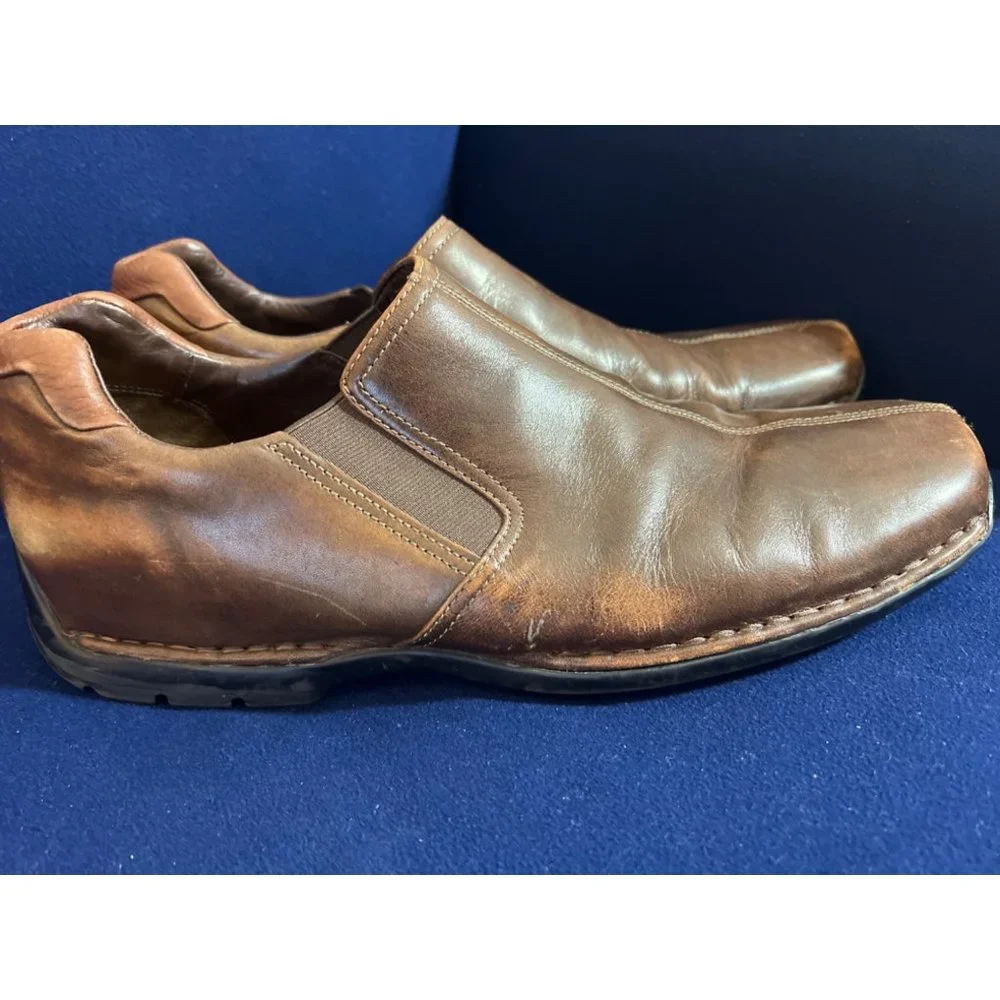 Cole Haan Men's Loafers Brown Leather Slip-On Shoes in Size 14M